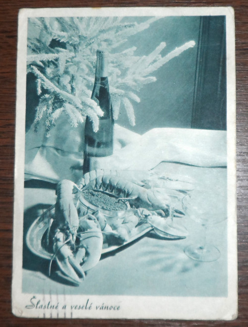 ČB vánoční POHLEDNICE, Vánoce, 1945 — foto 1