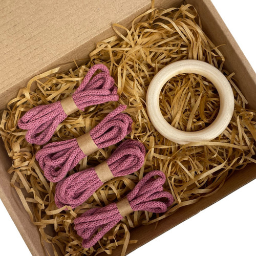 Sada na macramé - kousátko MICKEY - DUSTY PINK — foto 1