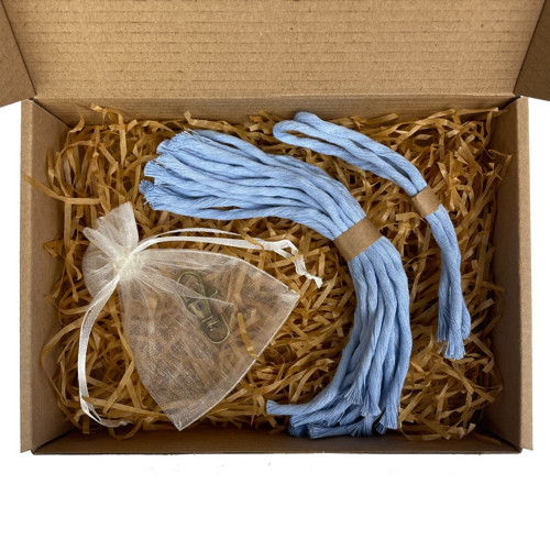 Sada na macramé - PÍRKO - BABY BLUE — foto 1
