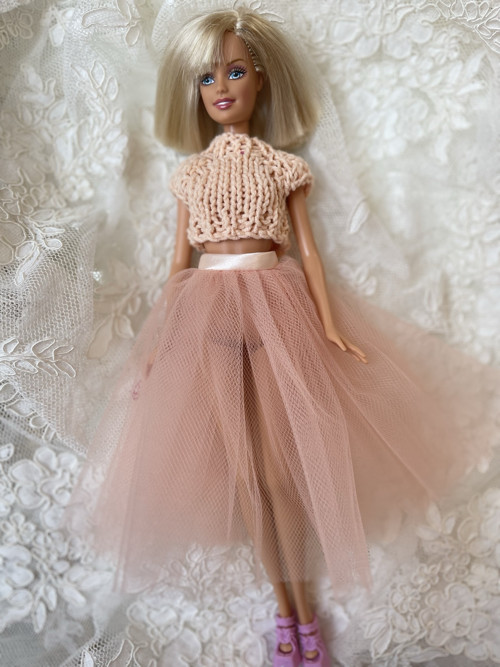 TUTU sukně pro Barbie meruňková — foto 1