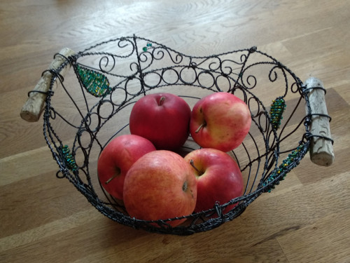 Drátovaná košík | "Lístečkový" — foto 1