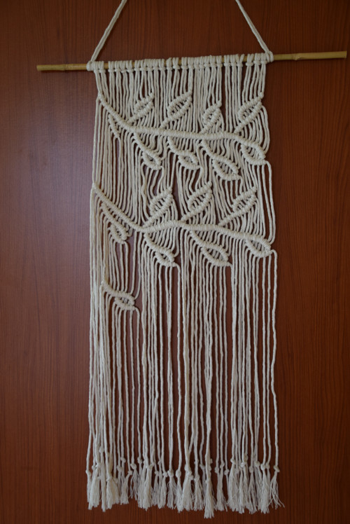 Macramé lístky nástěnná dekorace