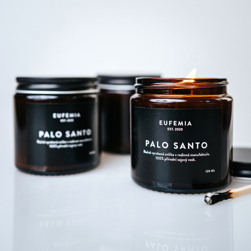 Sojová svíčka s vůní PALO SANTO