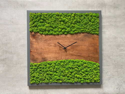 Mechové hodiny 50x50cm