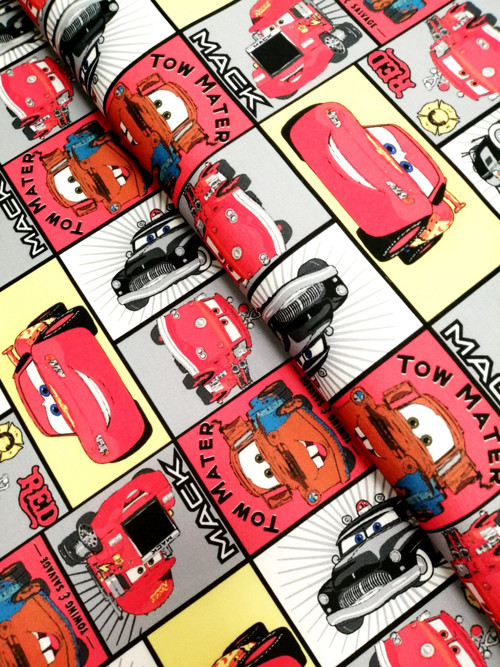 Bavlněný úplet cars 030026