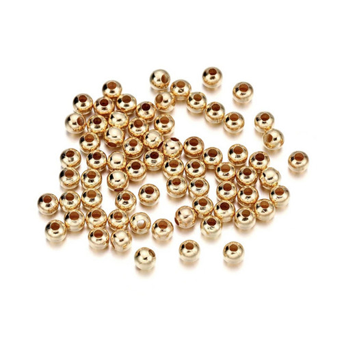 Distanční korálek kovový zlato KC 2/3/4mm, 50ks
