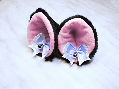 Kočičí uši s klipem a čelenkou, kittenplay ears