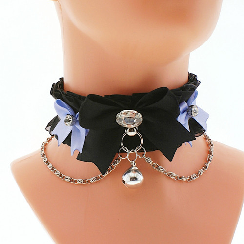 Kittenplay collar bdsm obojek s řetízkem 577