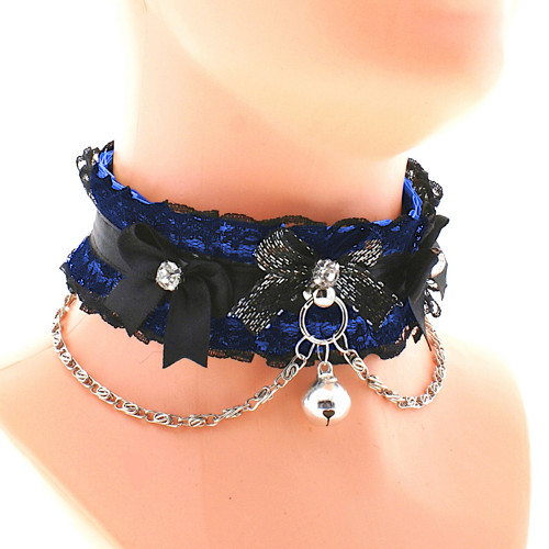 Kittenplay collar bdsm obojek s řetízkem 577