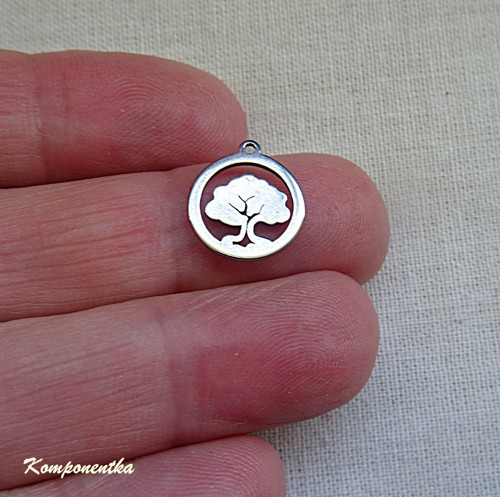 Přívěšek strom života nerez ocel 12x14mm 1kus
