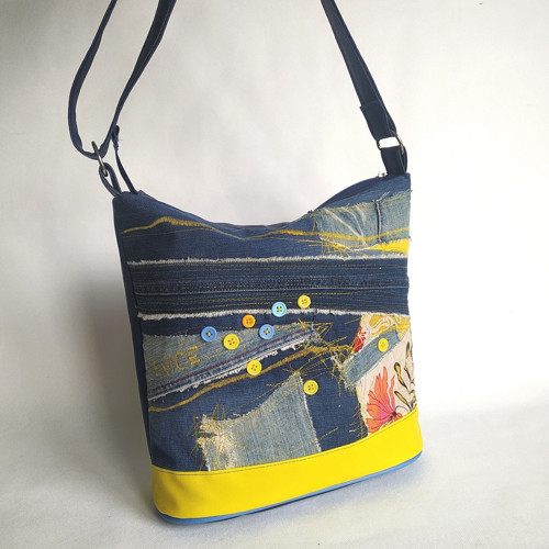 Kabelka "Denimka žltomodrá na želanie"