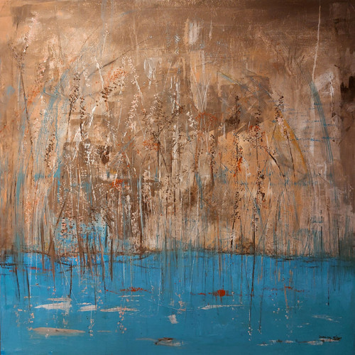 DEŠTIVÁ ZÁTOKA, originální obraz 100 x 100 cm