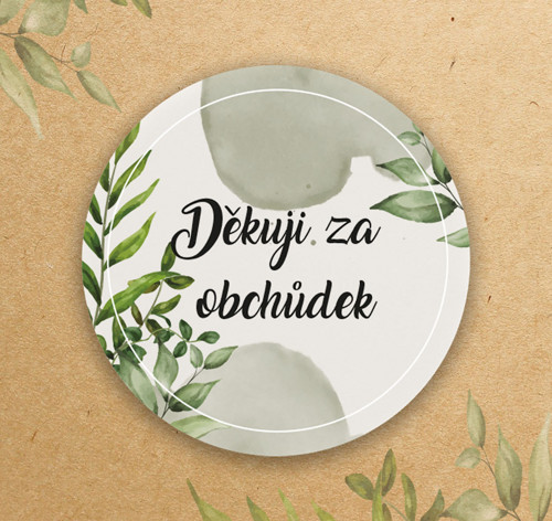 Samolepka " Děkuji za obchůdek"