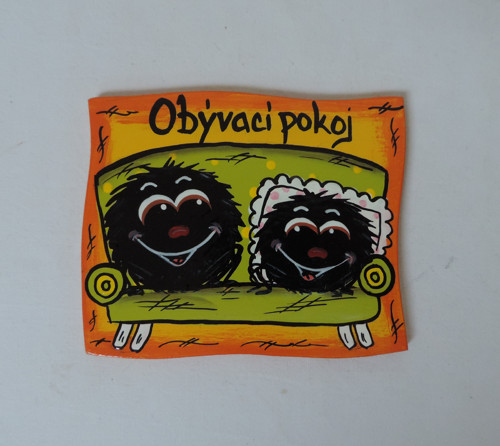 Cedulka na dveře-obývací pokoj-pavouček