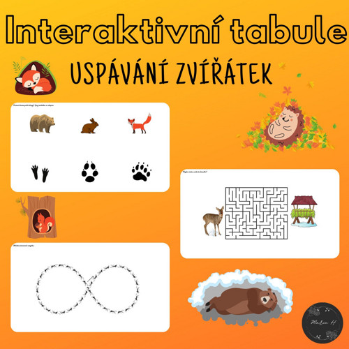Uspávání zvířátek, interaktivní tabule — foto 1