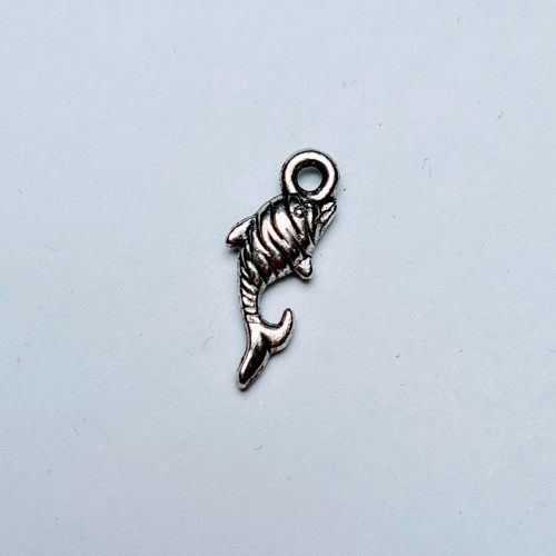 Přívěsek - delfínek 18 mm, 10 ks