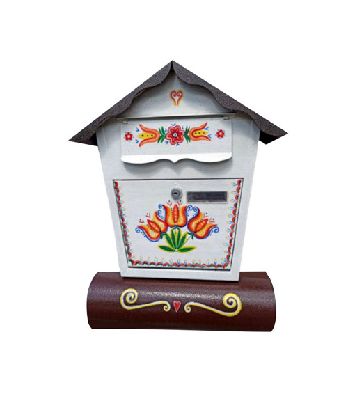 Malovaná poštovní schránka - pestrý ornament