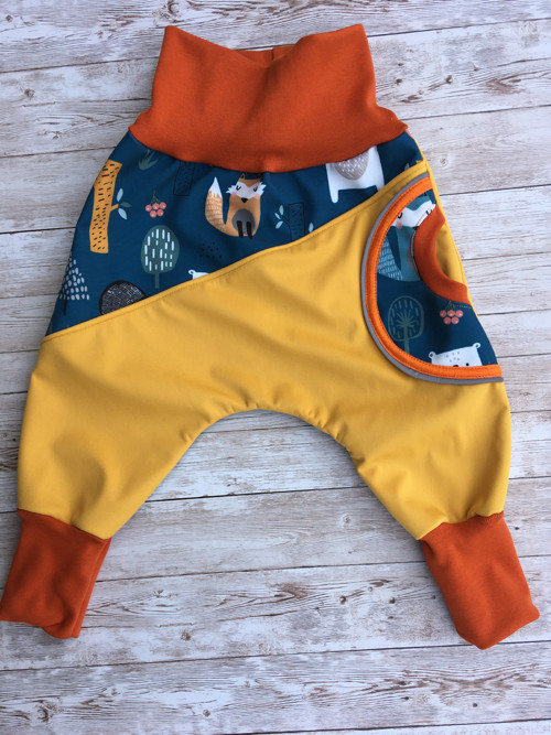 Softshellové reflexní baggy (turky) - lesní