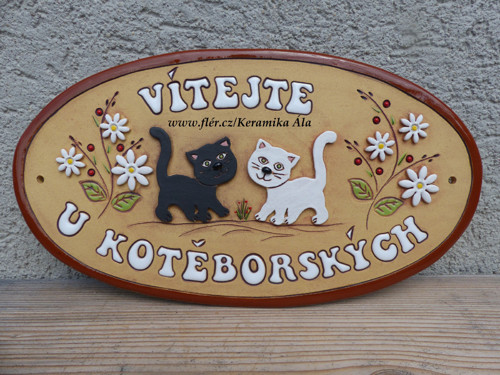Keramický kachel vítací se jménem / na objednávku