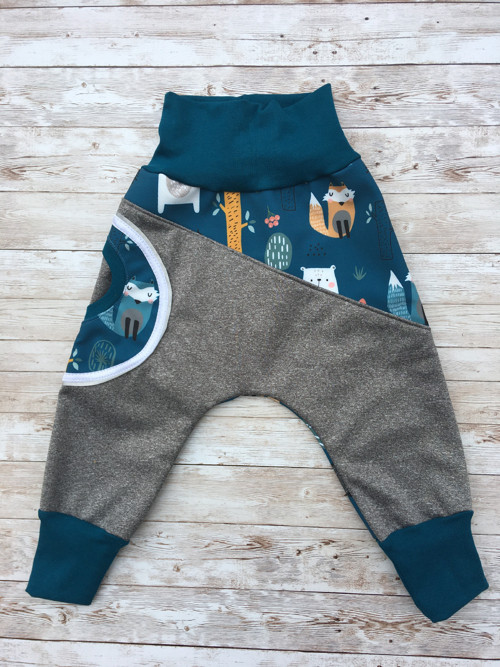 Softshellové reflexní baggy (turky) - lesní