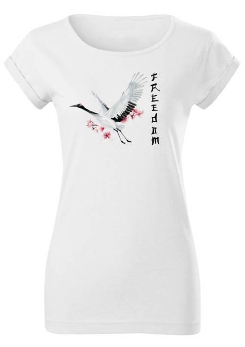 Dámské tričko "Japanese Heron & Freedom"