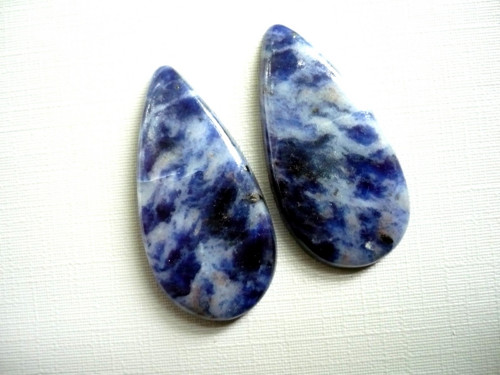 Pár kabošonů - sodalit 34 mm, č.24f