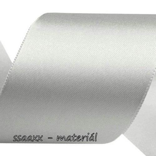 Stuha atlasová ~ oboulící ~ 40mm ~ šedá