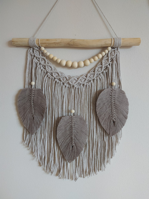 Macramé s lístky