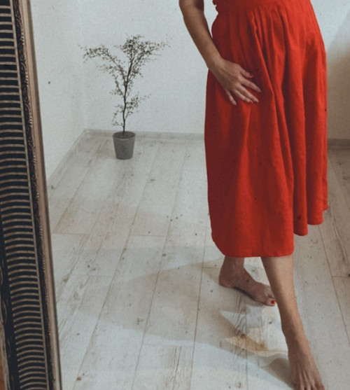 ..ako ľanový vánok.../ KARMEN sukňa Linen/