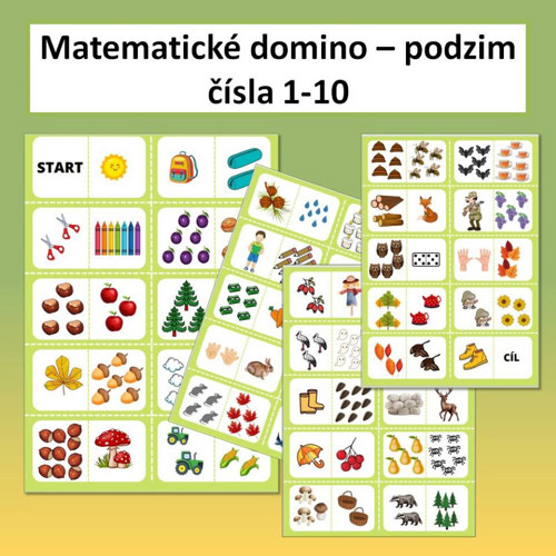 Matematické domino - podzim - el. soubor