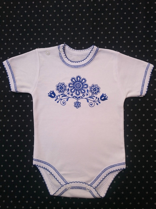 Folklórne detské body krátky rukáv