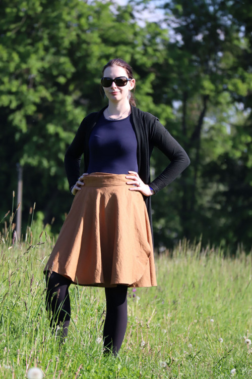 Lněná zavinovací sukně — foto 1