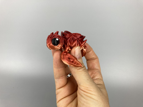 Růžičková želva - ohnivá, 7cm, 3D tisk — foto 1
