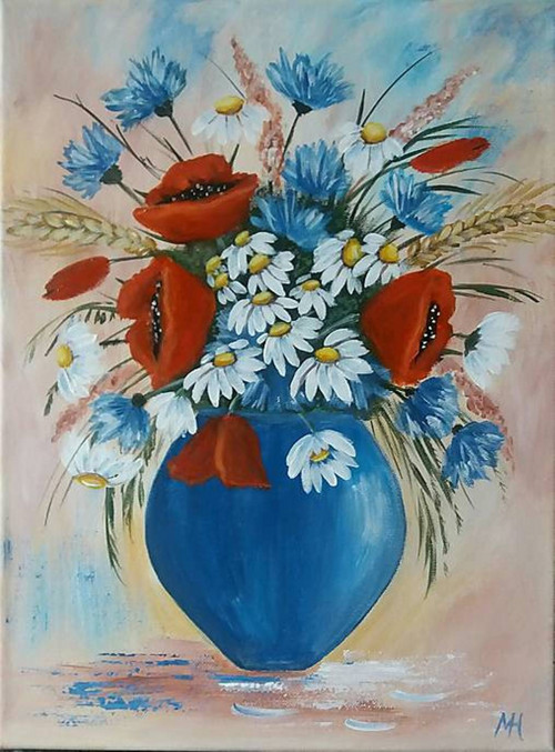 Kytica vo váze - 30x40cm