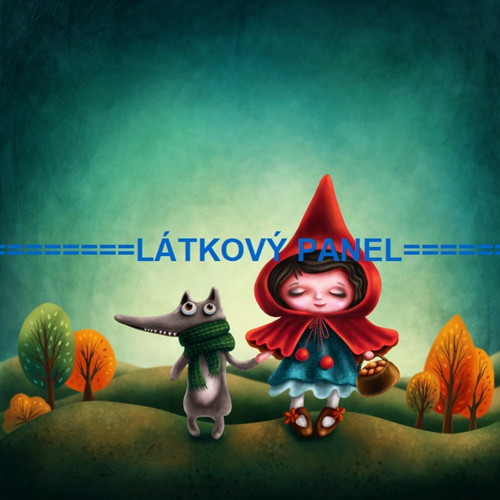Bavlněný panel Červená karkulka 40x40 cm - skladem