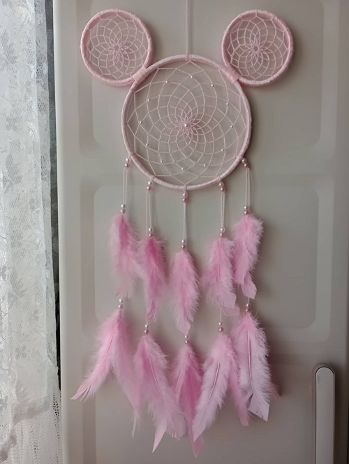 Lapač snů Ø 30 cm - Růžový — foto 1
