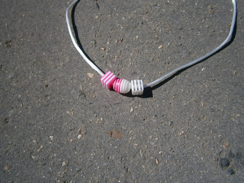 White & Pink Beads Necklace
