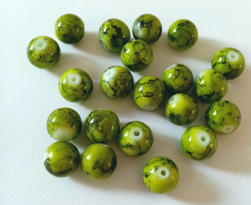 Kuličky batika 10mm - 10 ks. 2.jakost
