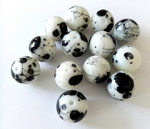 Velké skleněné kuličky 14mm - 6 ks