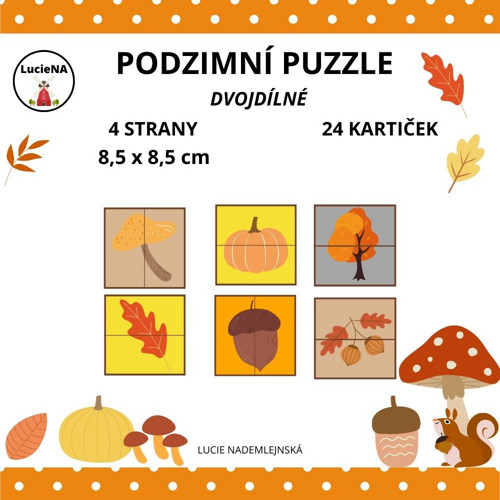 Podzimní Puzzle Pro Mladší Děti