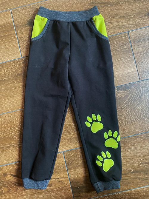 Dětské tepláky tlapky, kiwi...