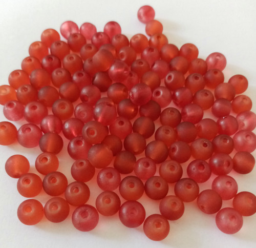Skleněné kuličky 6mm /ledové sklo/ - 40ks