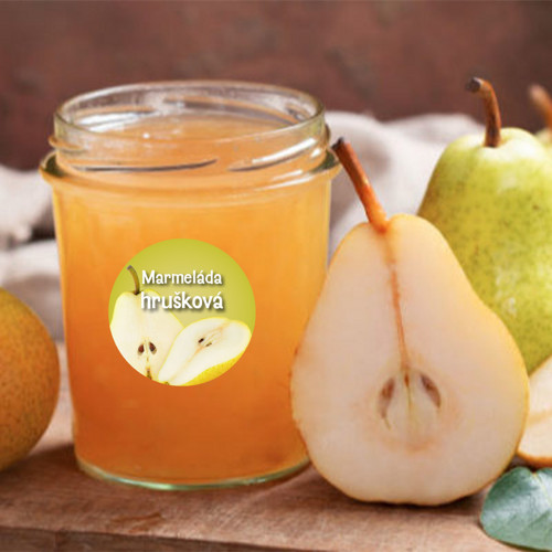 Etiketa - Marmeláda hrušková