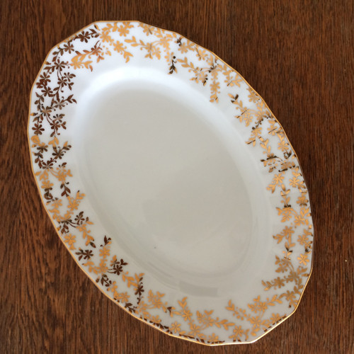 Tácek porcelánový oválný - malý