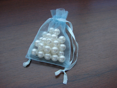 Organzový sáček (7x9cm) sv. modrý