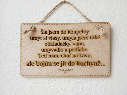 Cedulka - vlastní text na zakázku