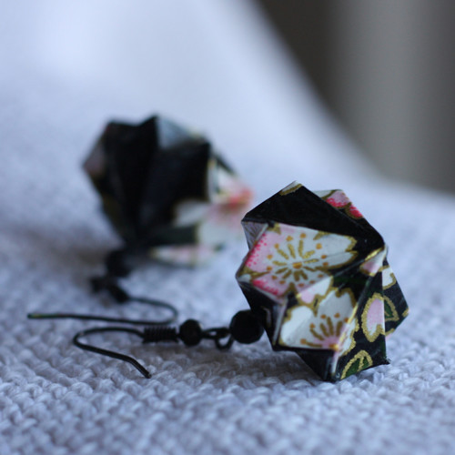 Origami náušnice – Tajemné — foto 1