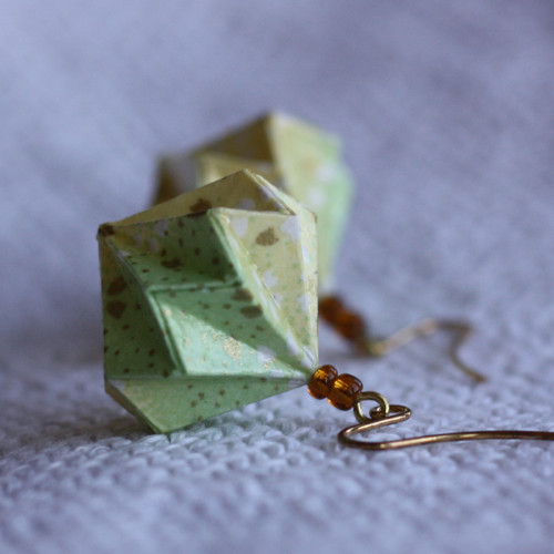 Origami náušnice – Svěží — foto 1