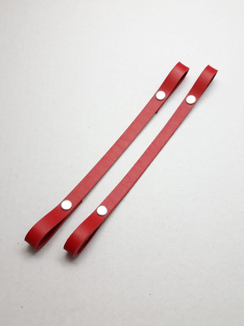 Popruh kožený ČERVENÝ dl.80/1cm
