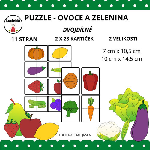 Puzzle Ovoce A Zelenina